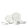 Arc Bone China Dinnerware White (24 Piece/ 4 Place Set)