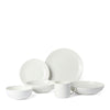Arc Bone China Dinnerware Set White (48 Piece/ 8 Place Set)