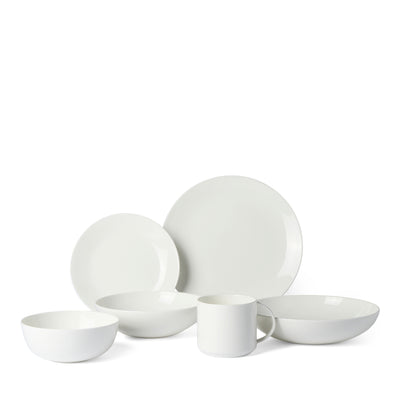 Arc Bone China Dinnerware Set White (48 Piece/ 8 Place Set)