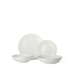 Arc Bone China Dinnerware White (16 Piece/ 4 Place Set)
