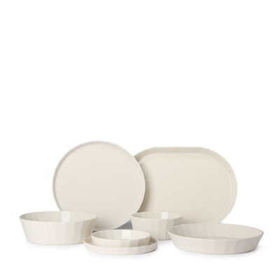 Fade Dinner & Serveware Milk (42 Piece/ 8 Place Set)