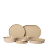 Fade Dinner & Serveware Oatmeal (42 Piece/ 8 Place Set)