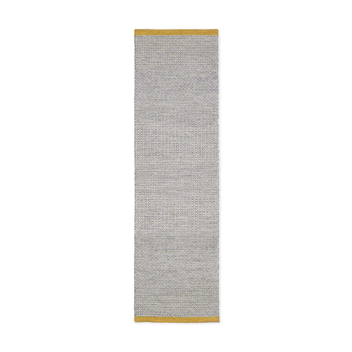 Mini Diamond Kilim Runner Charcoal & Pollen 70 x 250cm