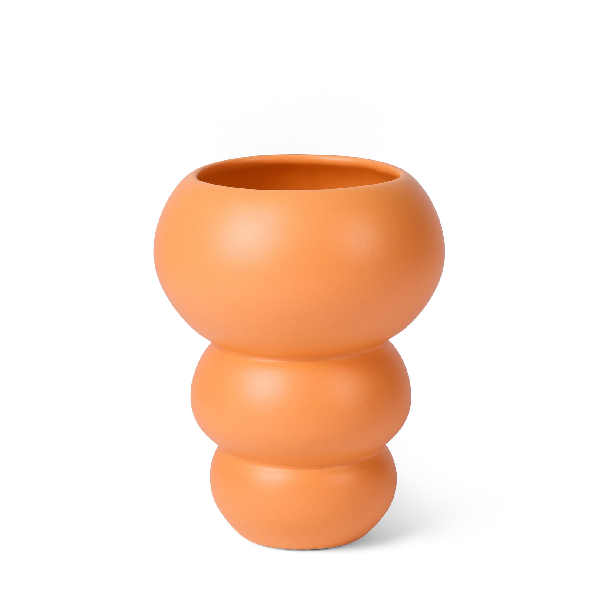 Stacked Spheres Vase Orange