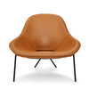 Cross Leg Lounge Chair Tosca Leather Cognac