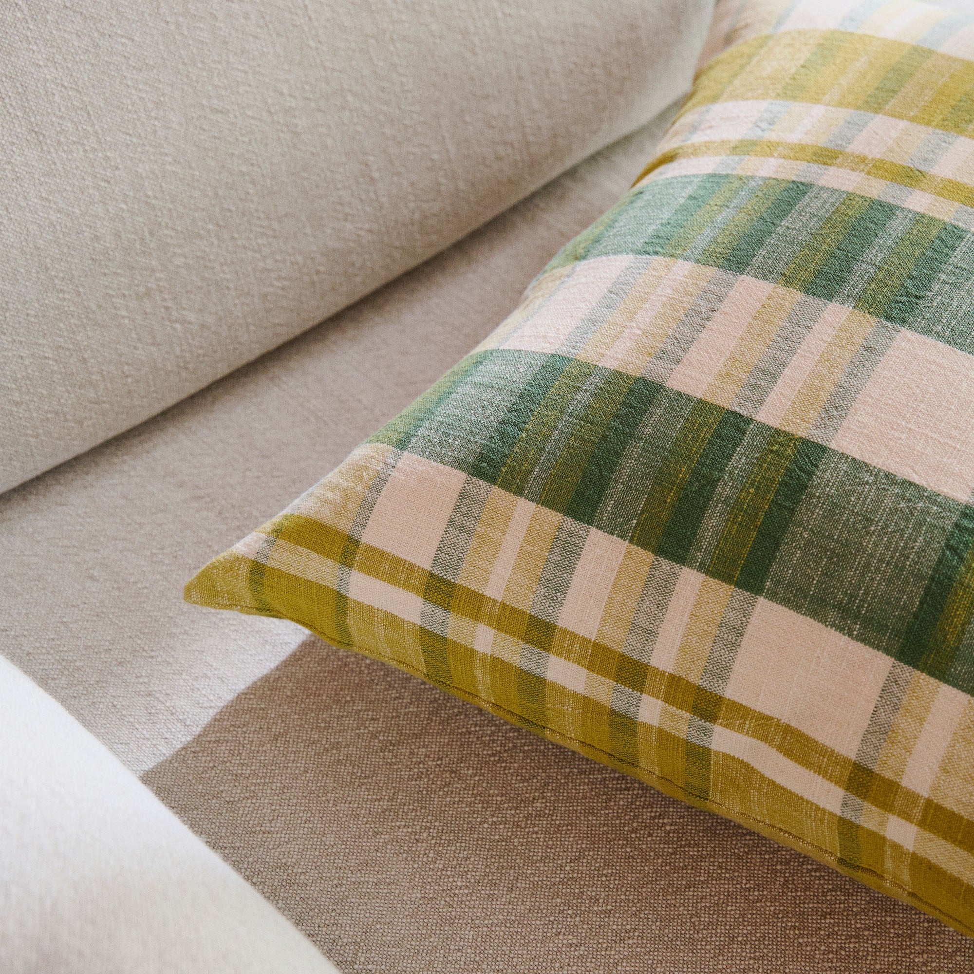 Marabar Cushion Cover Green & Chartreuse 50 x 50cm