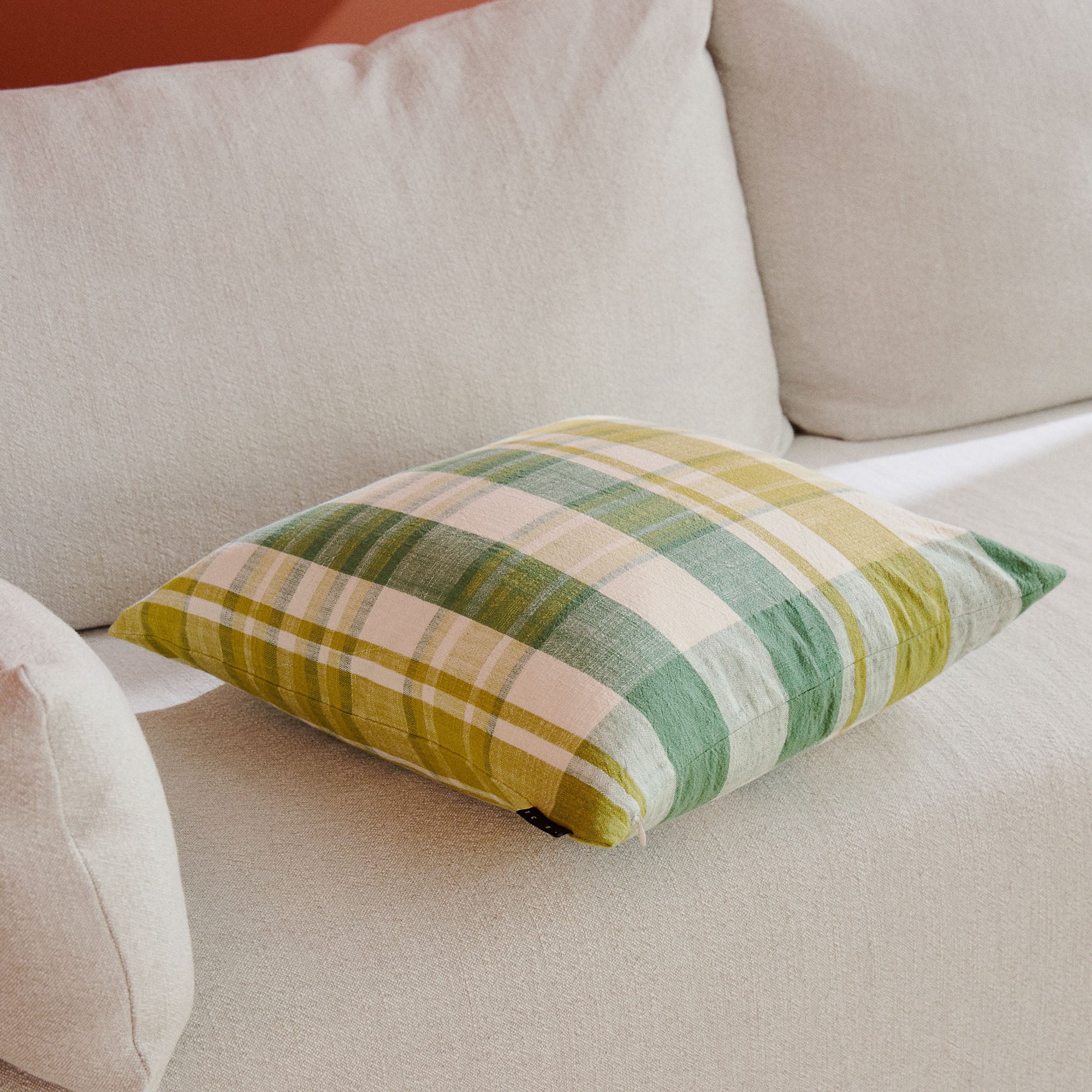 Marabar Cushion Cover Green & Chartreuse 50 x 50cm