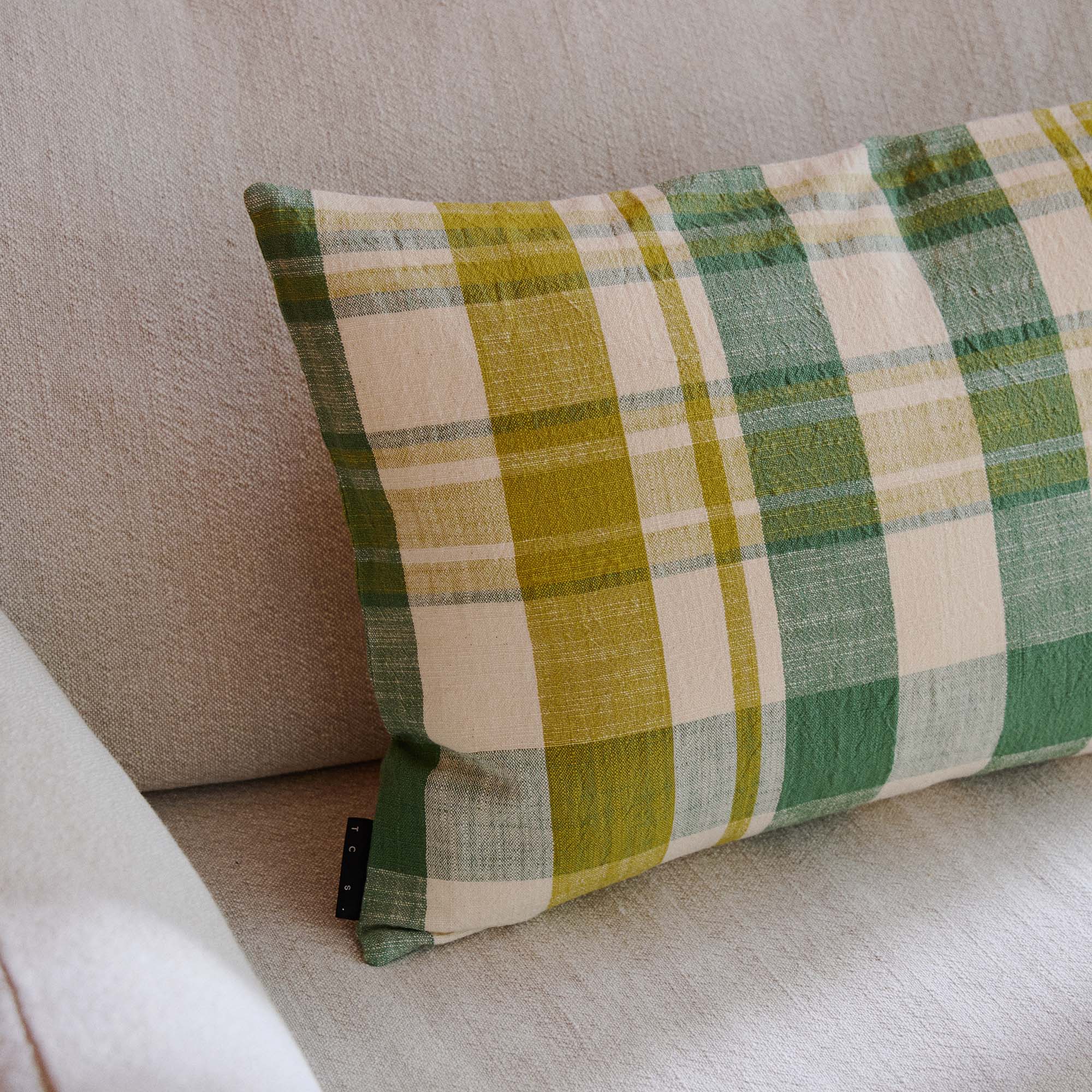 Marabar Cushion Cover Green & Chartreuse 40 x 60cm