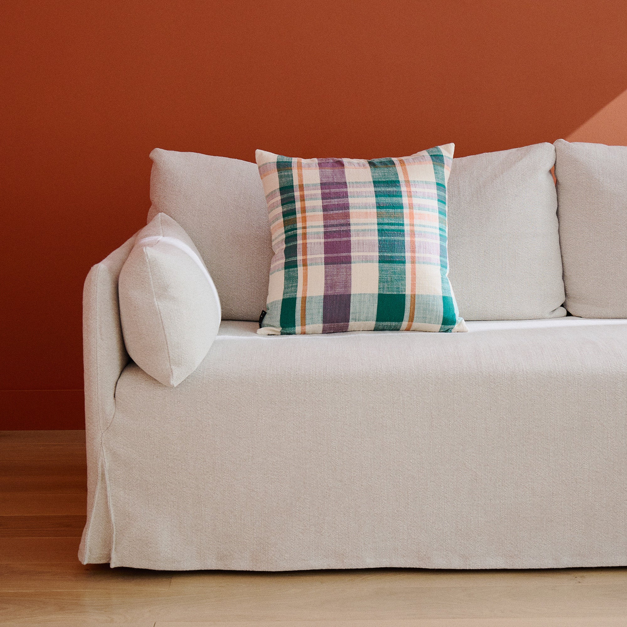 Marabar Cushion Cover Mauve & Green 50 x 50cm