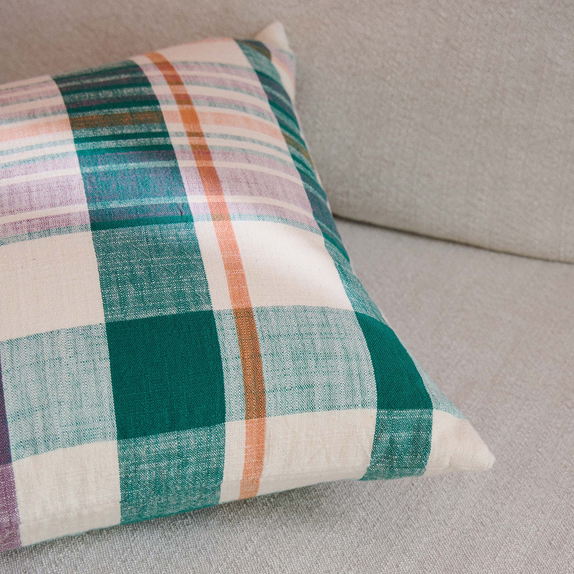 Marabar Cushion Cover Mauve & Green 50 x 50cm