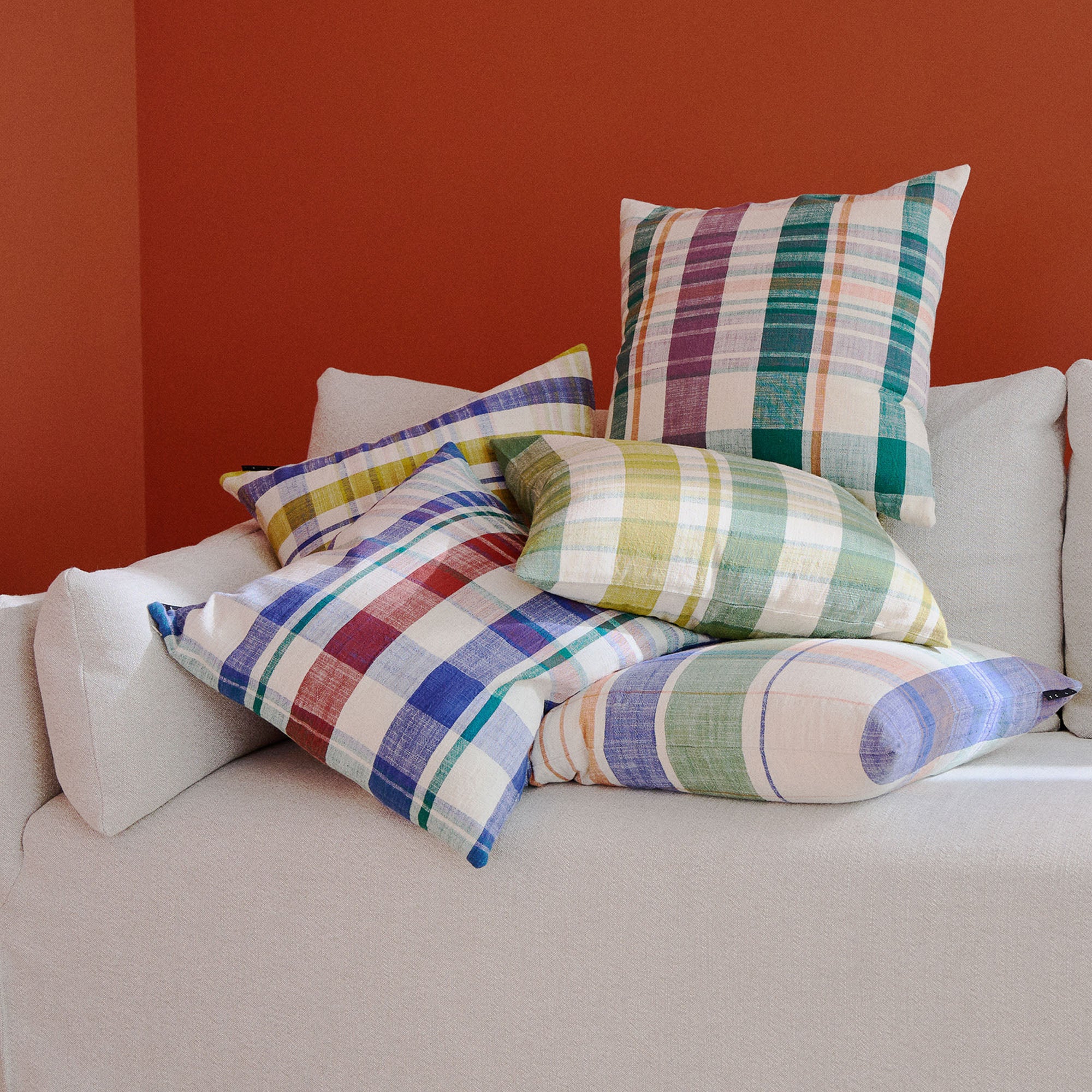 Marabar Cushion Cover Mauve & Green 50 x 50cm