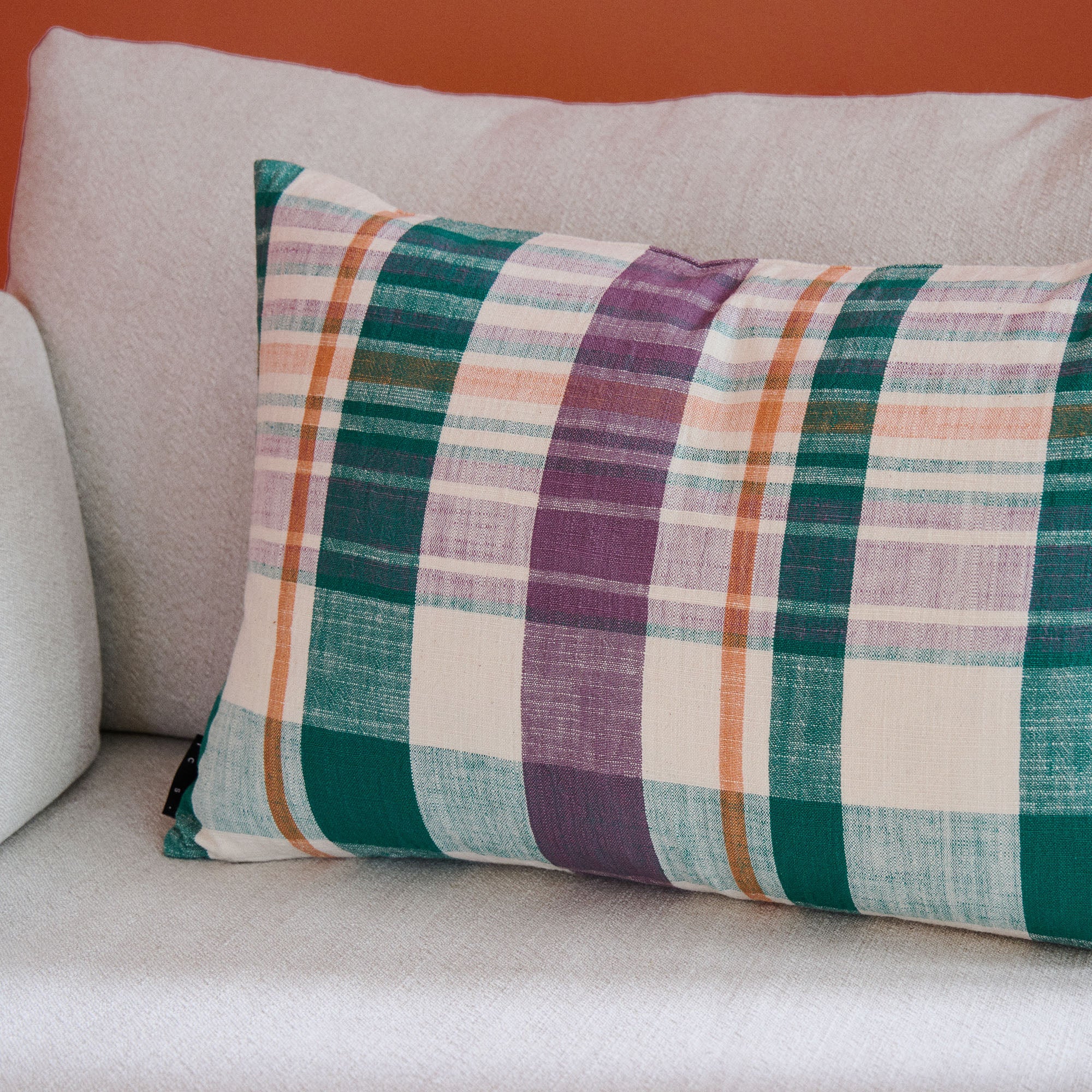 Marabar Cushion Cover Mauve & Green 40 x 60cm
