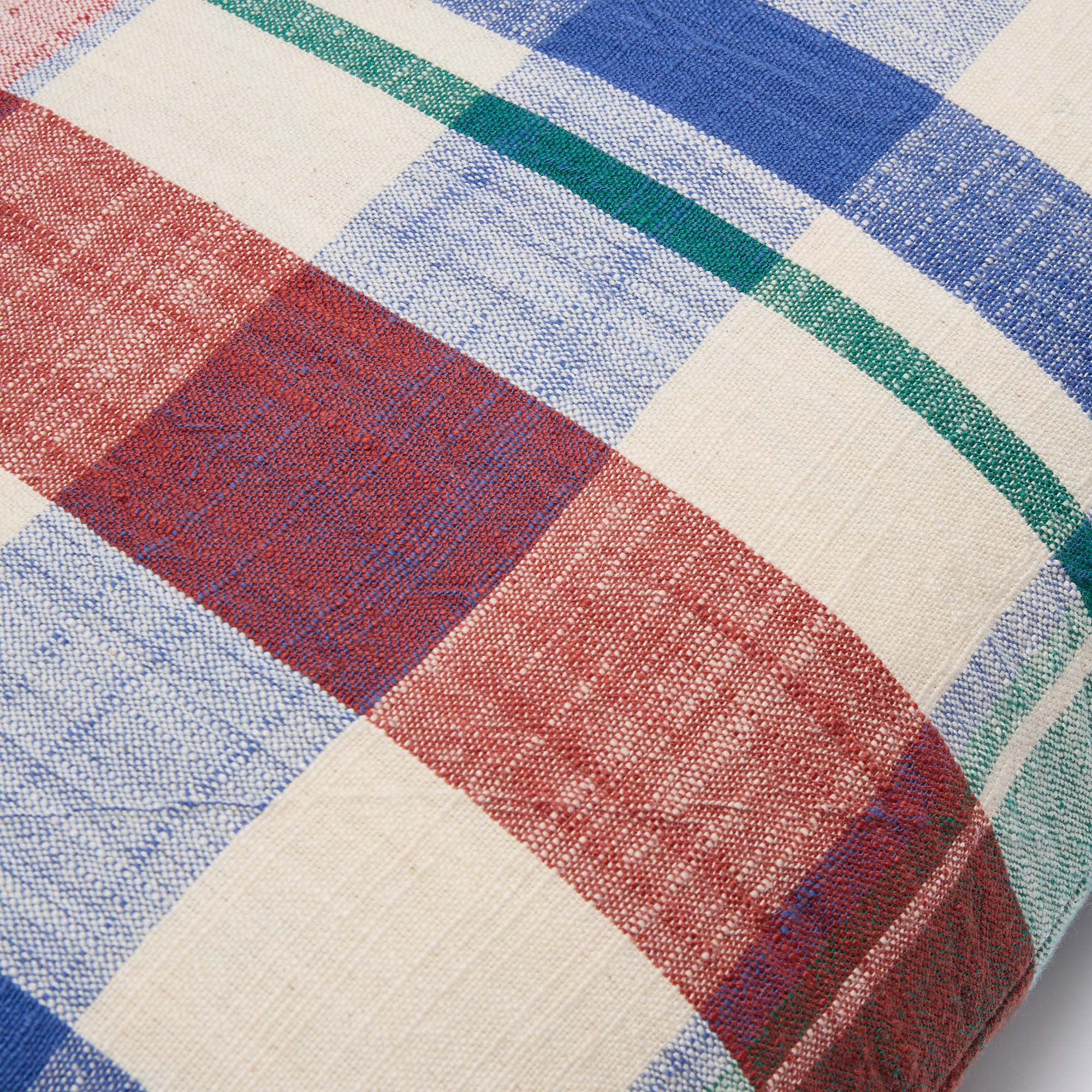 Marabar Cushion Cover Blue & Cinnabar 40 x 60cm
