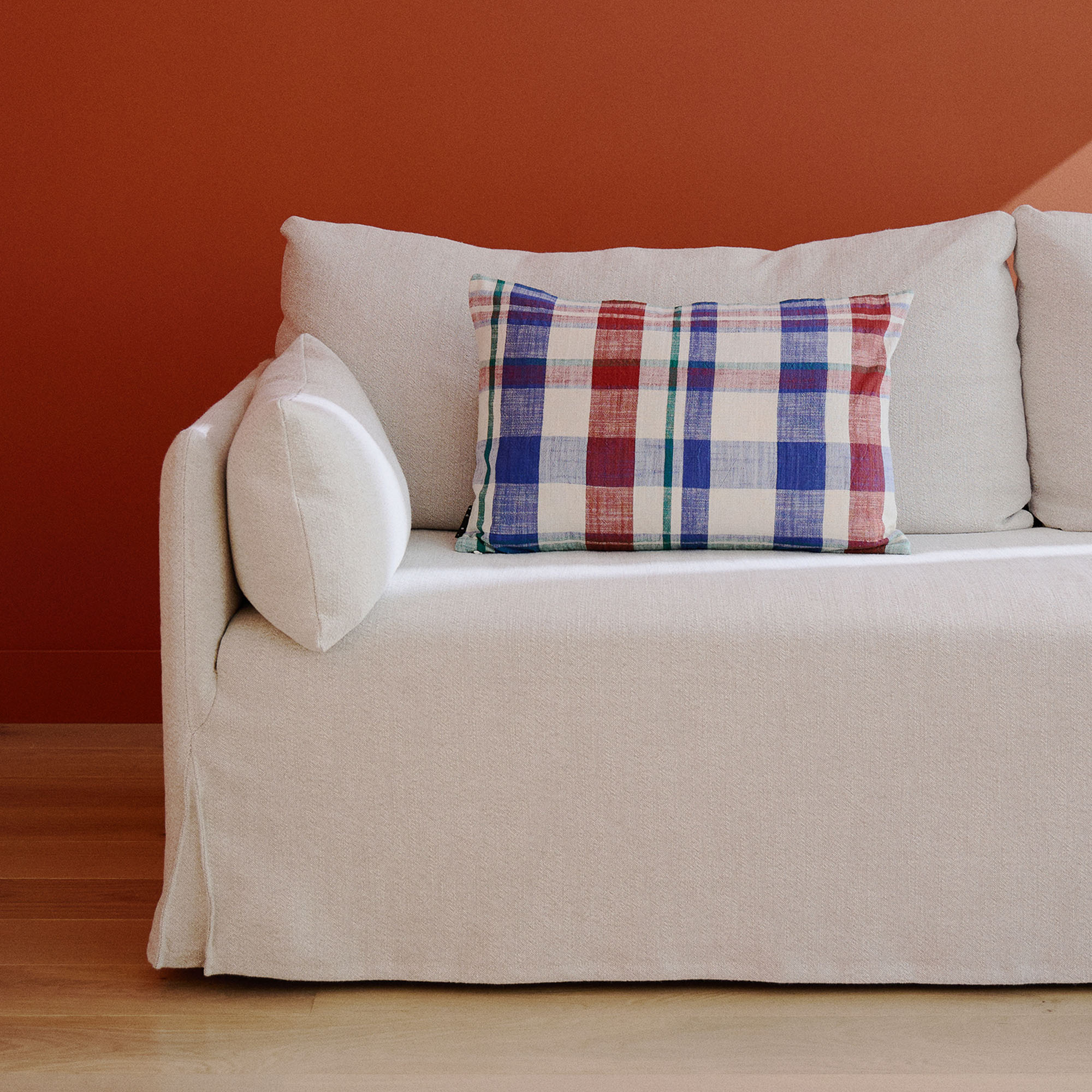 Marabar Cushion Cover Blue & Cinnabar 40 x 60cm