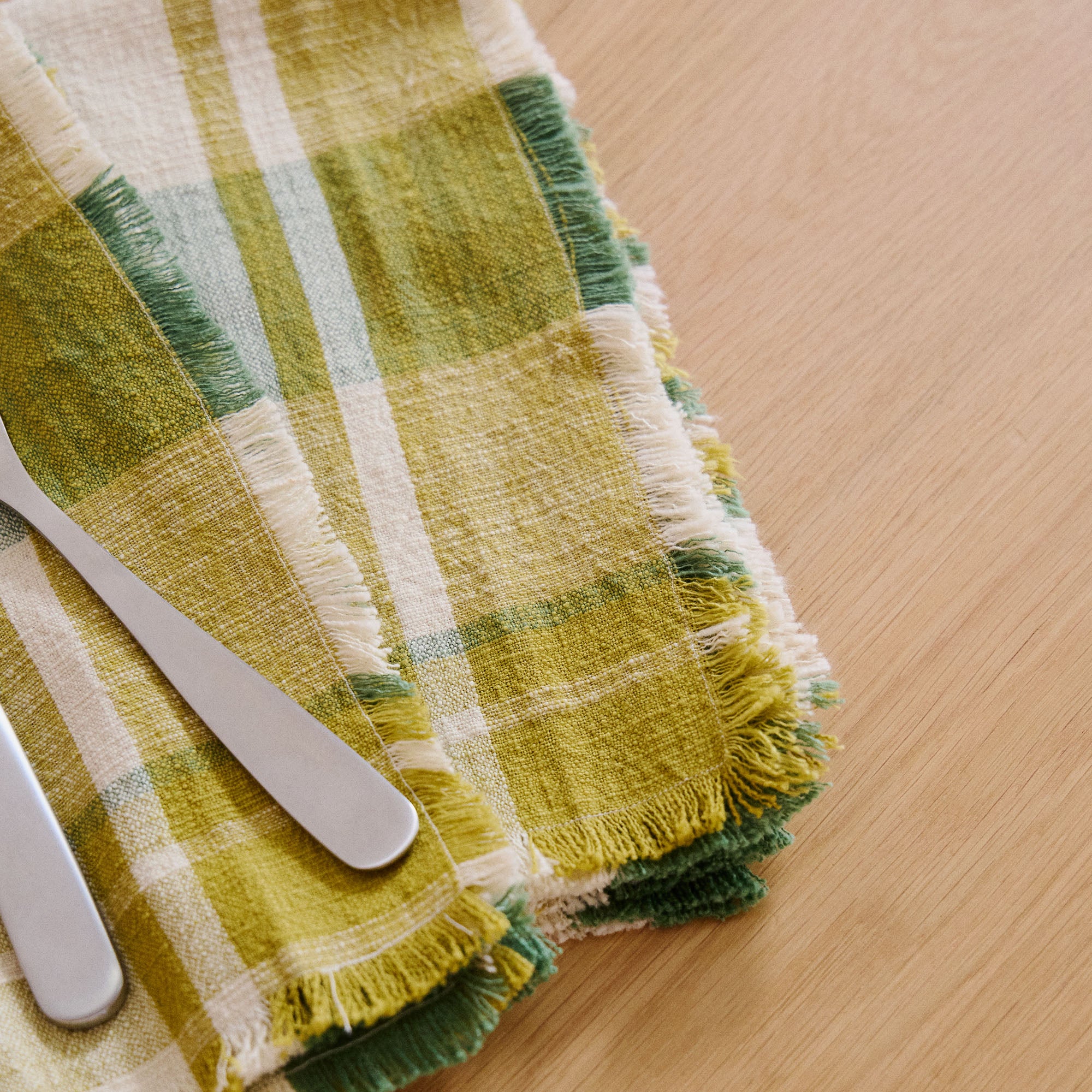 Marabar Napkins Green & Chartreuse 50 x 50cm (Set of 2)