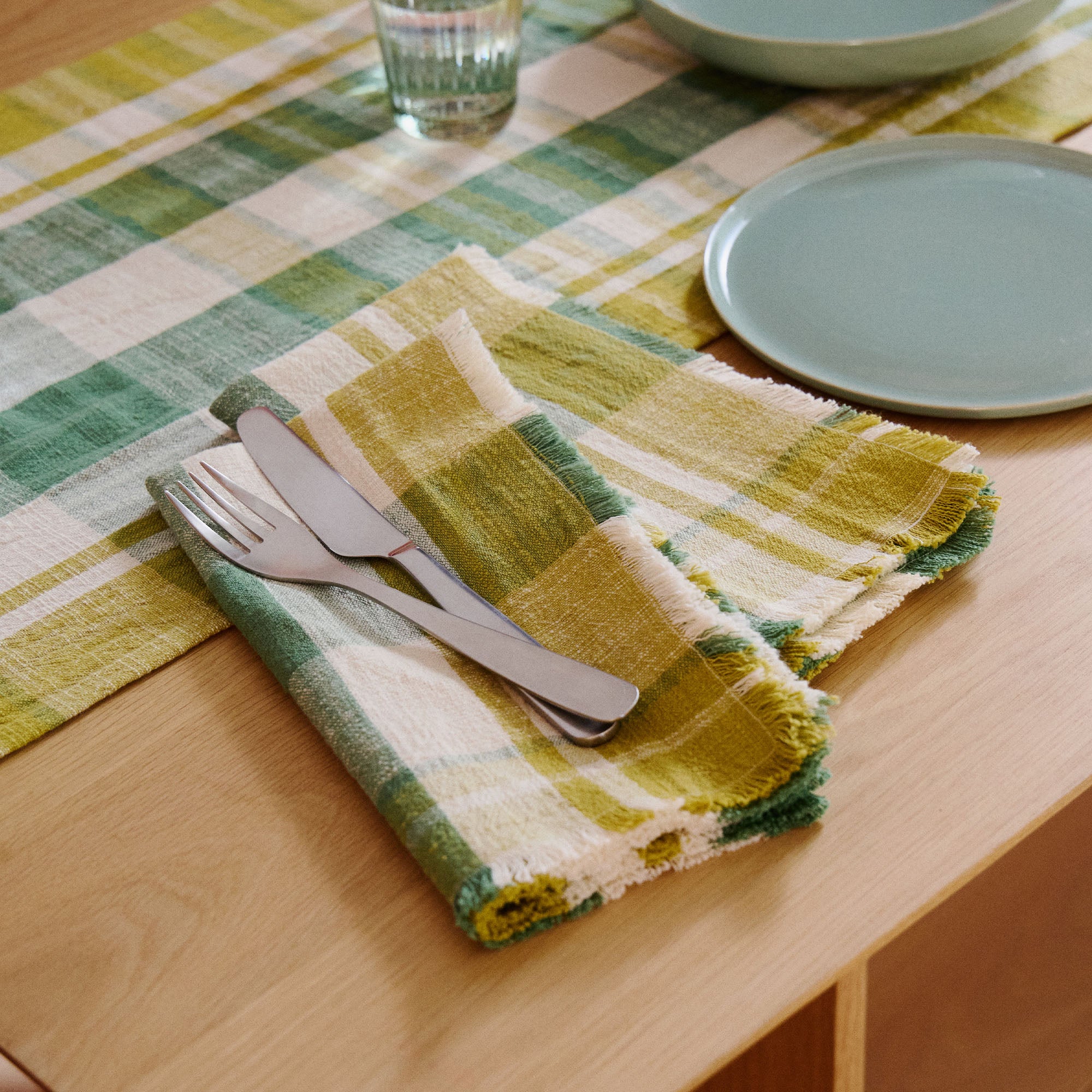 Marabar Napkins Green & Chartreuse 50 x 50cm (Set of 2)