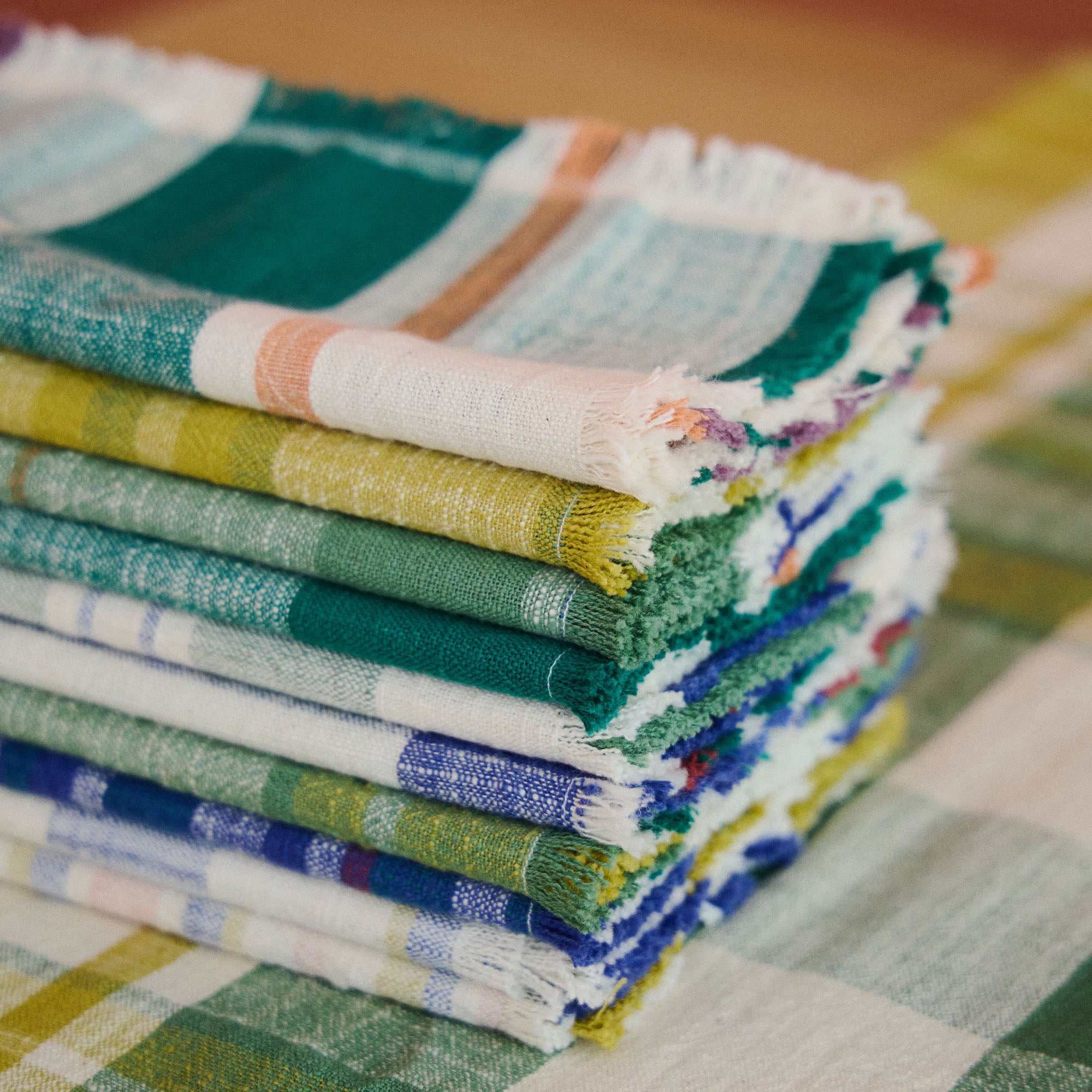 Marabar Napkins Mauve & Green 50 x 50cm (Set of 2)