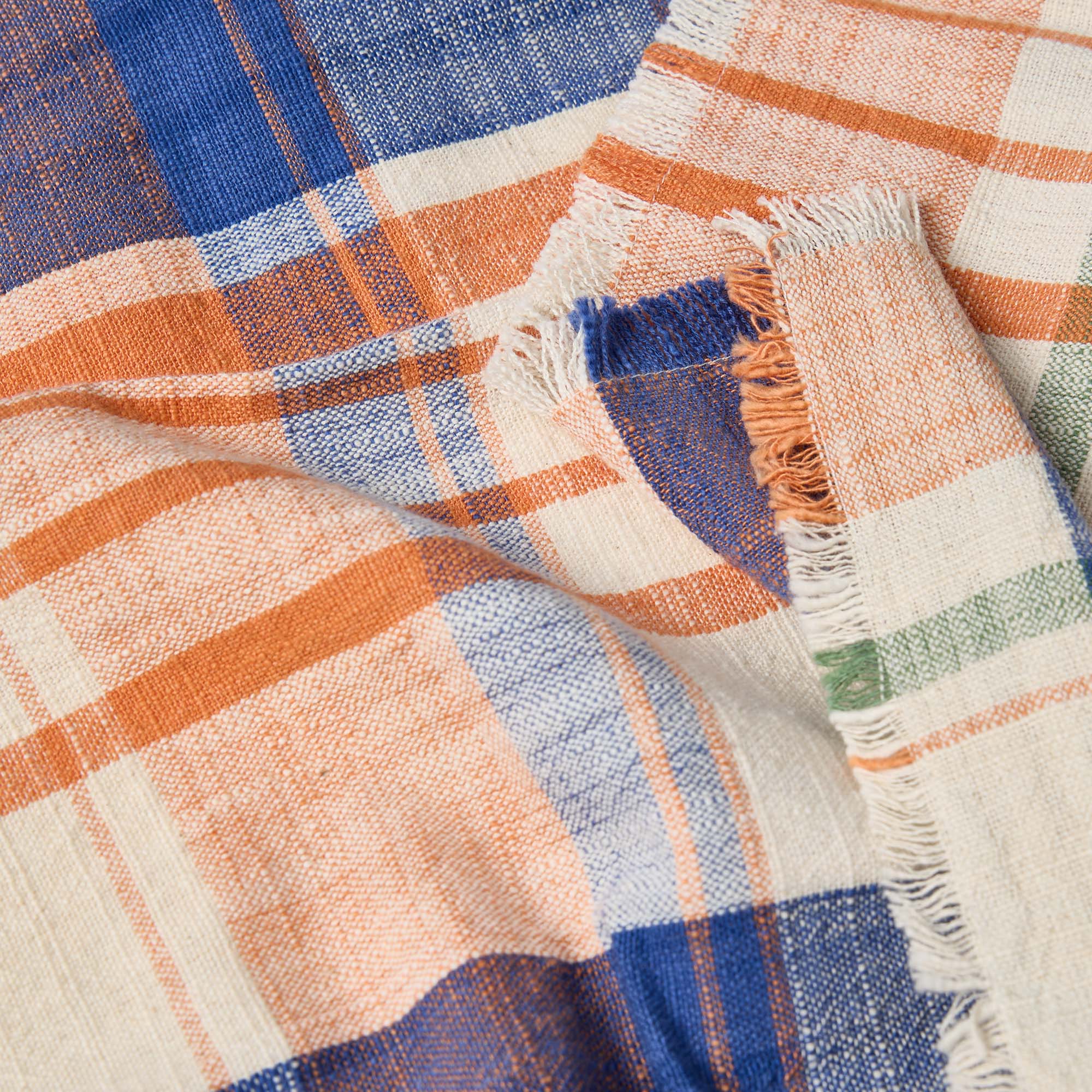 Marabar Napkins Blue & Orange 50 x 50cm (Set of 2)