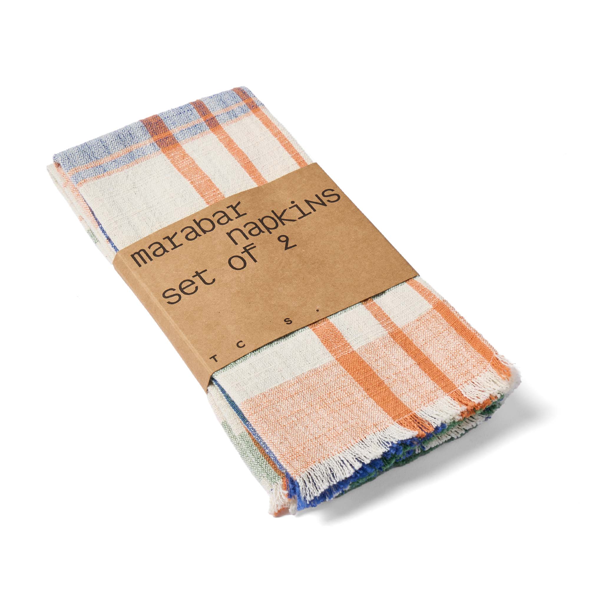 Marabar Napkins Blue & Orange 50 x 50cm (Set of 2)