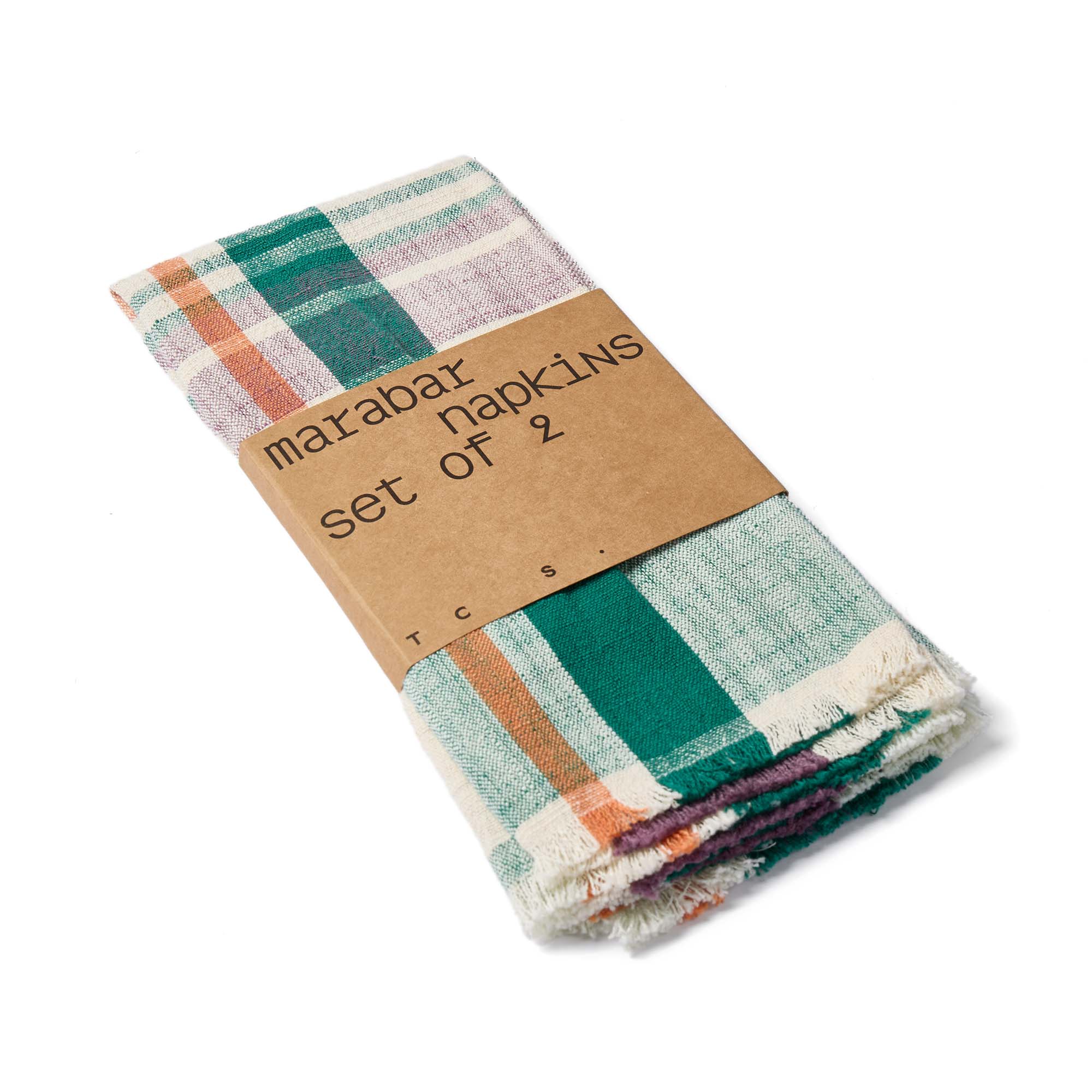 Marabar Napkins Mauve & Green 50 x 50cm (Set of 2)
