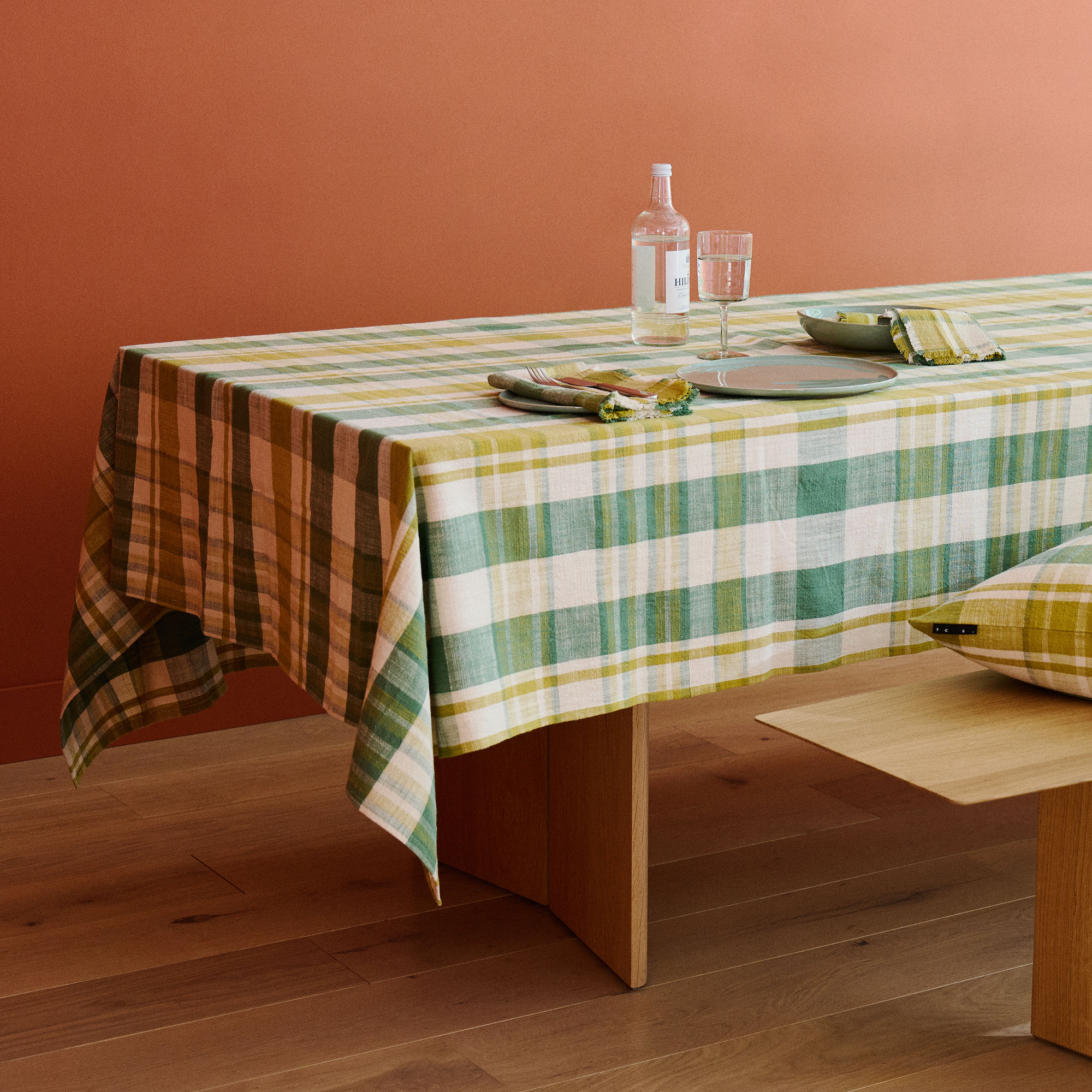 Marabar Tablecloth Green & Chartreuse 170 x 260cm