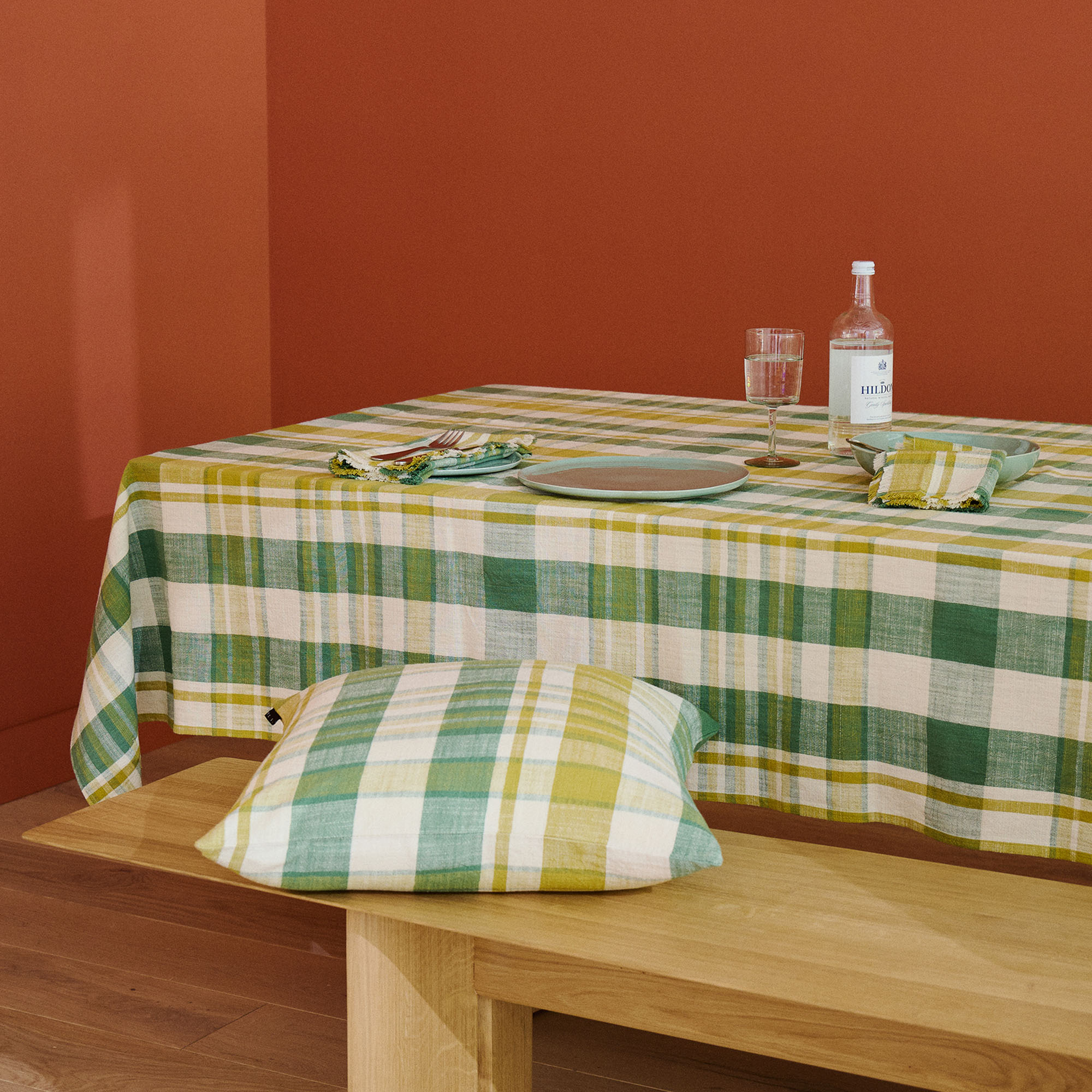 Marabar Tablecloth Green & Chartreuse 170 x 260cm