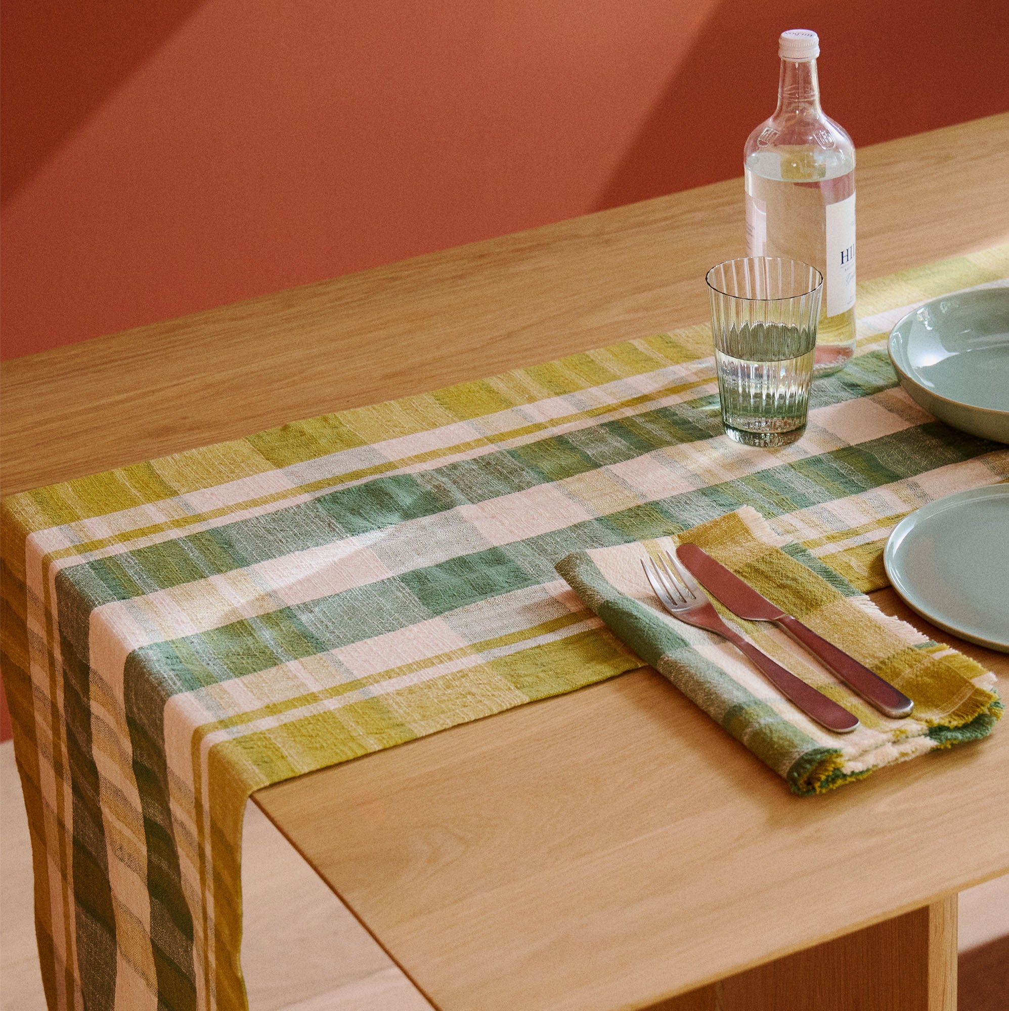 Marabar Table Runner Green & Chartreuse 260 x 40cm