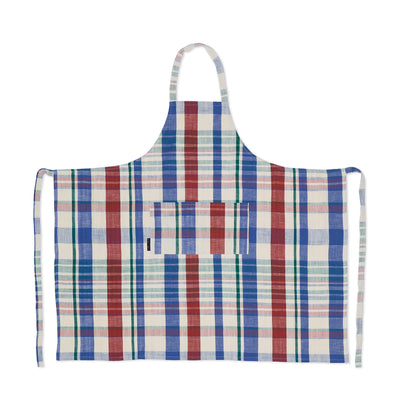 Marabar Apron Blue & Cinnabar