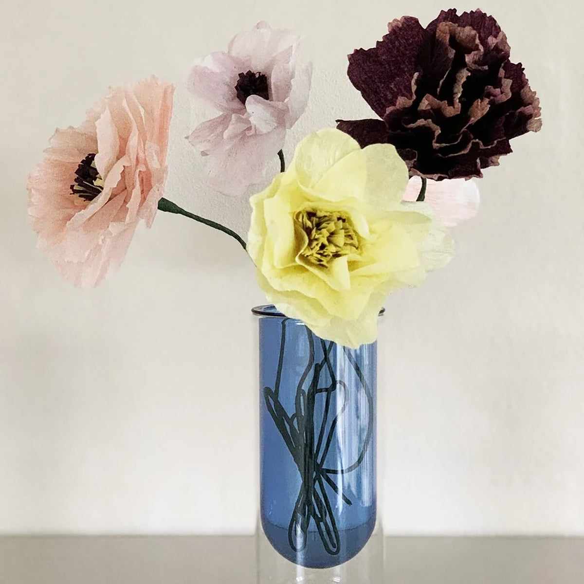 Paper Flower Peony Aubergine