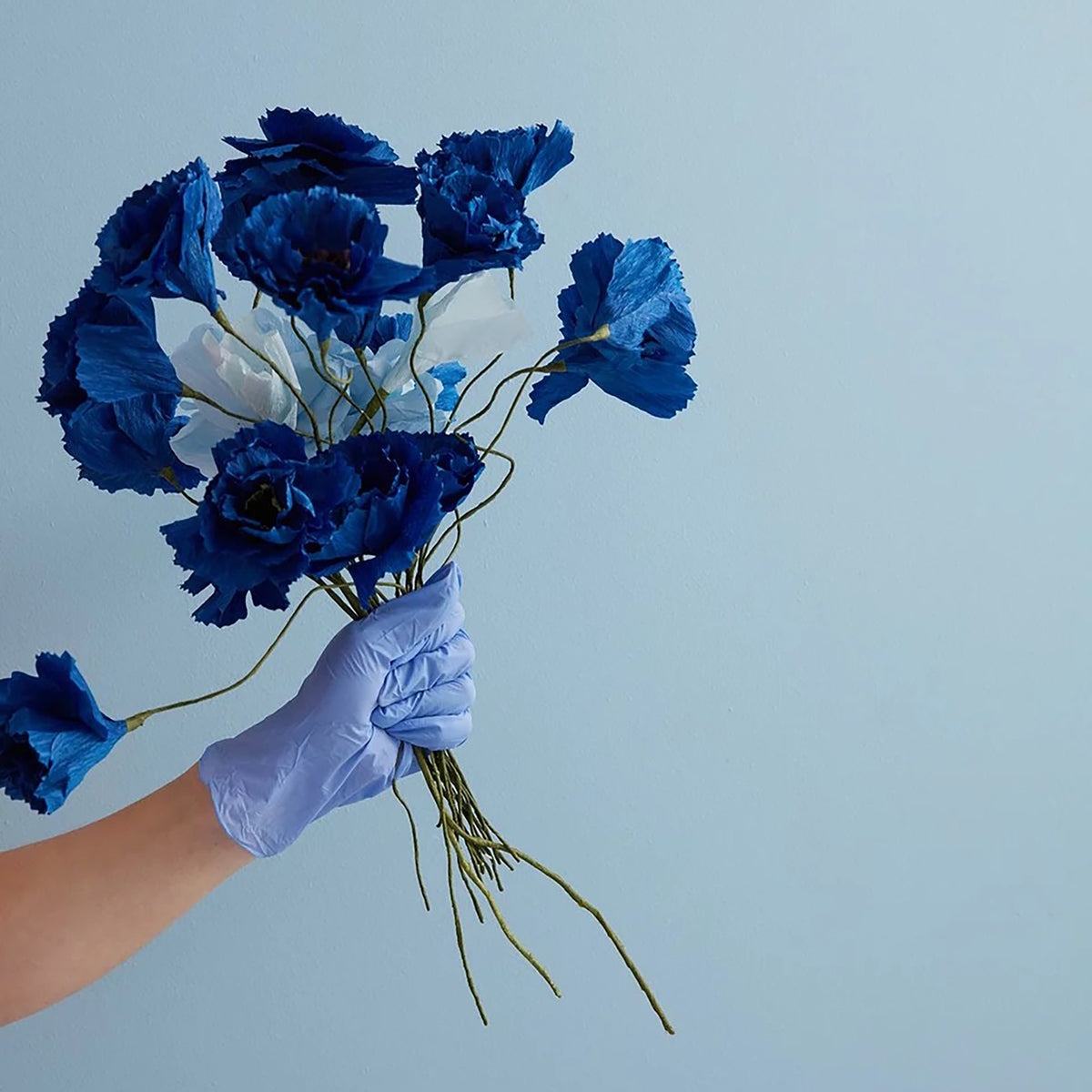 Paper Flower Peony Blue