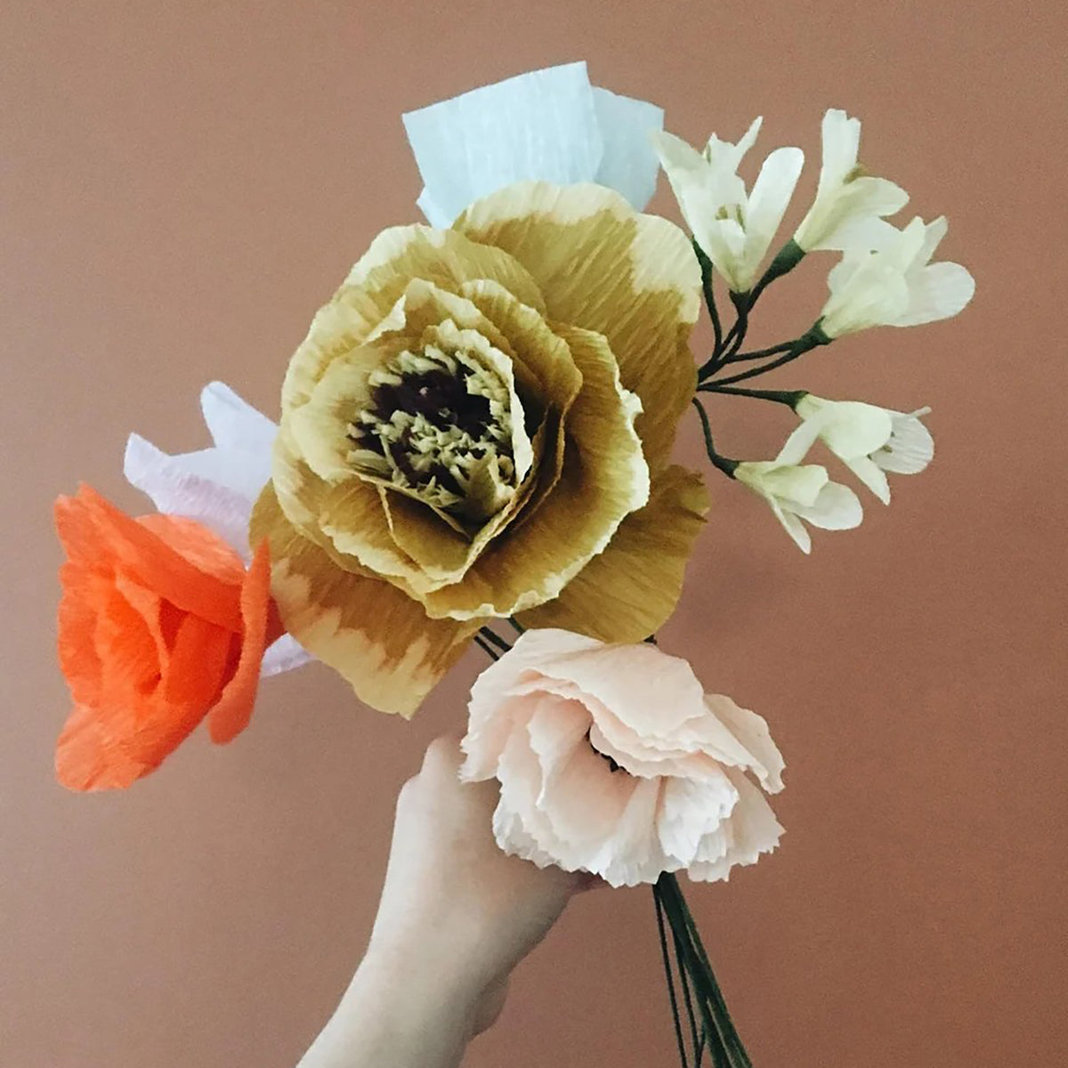 Paper Flower Ice Poppy Ochra