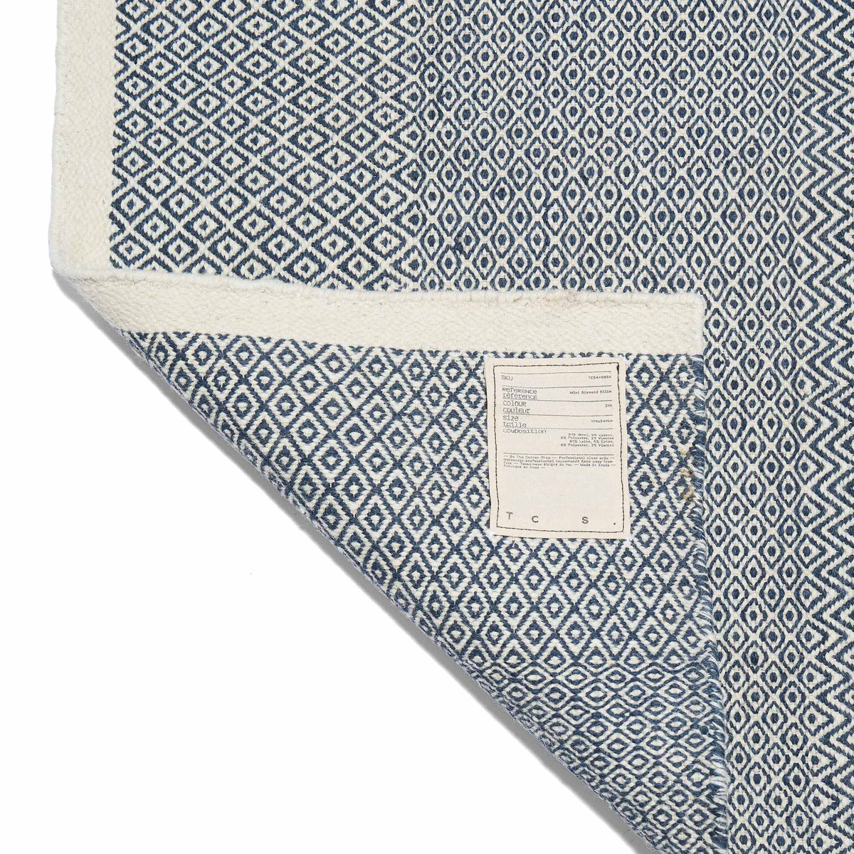 Mini Diamond Kilim Rug Ink 200 x 300cm