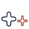 Icon Cross Nesting Trivets Red & Blue (Set of 2)