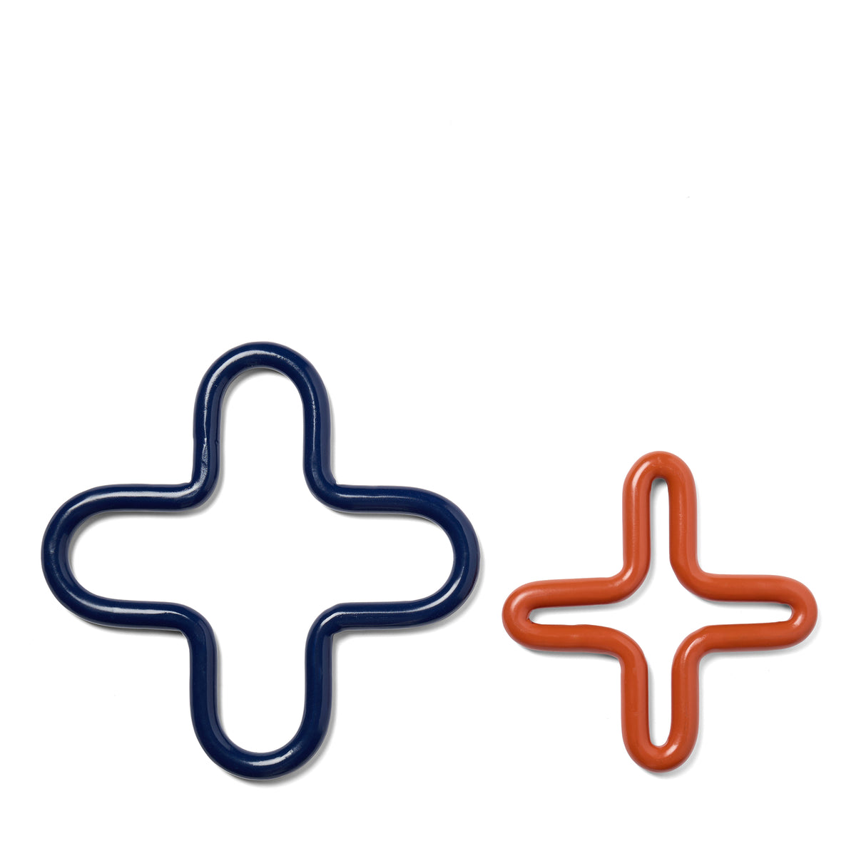 Icon Cross Nesting Trivets Red & Blue (Set of 2)