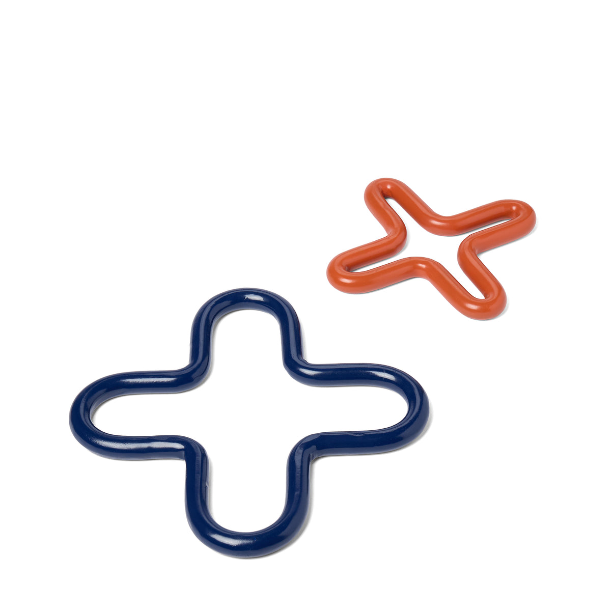 Icon Cross Nesting Trivets Red & Blue (Set of 2)