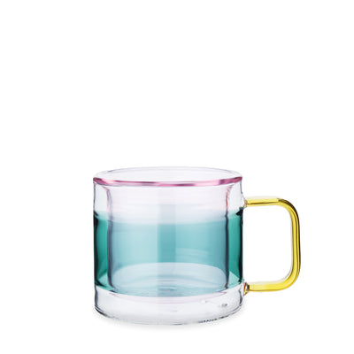 Palette Glass Coffee Cups Pink Small (Set of 2)