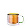 Palette Glass Coffee Cups Amber Small (Set of 2)