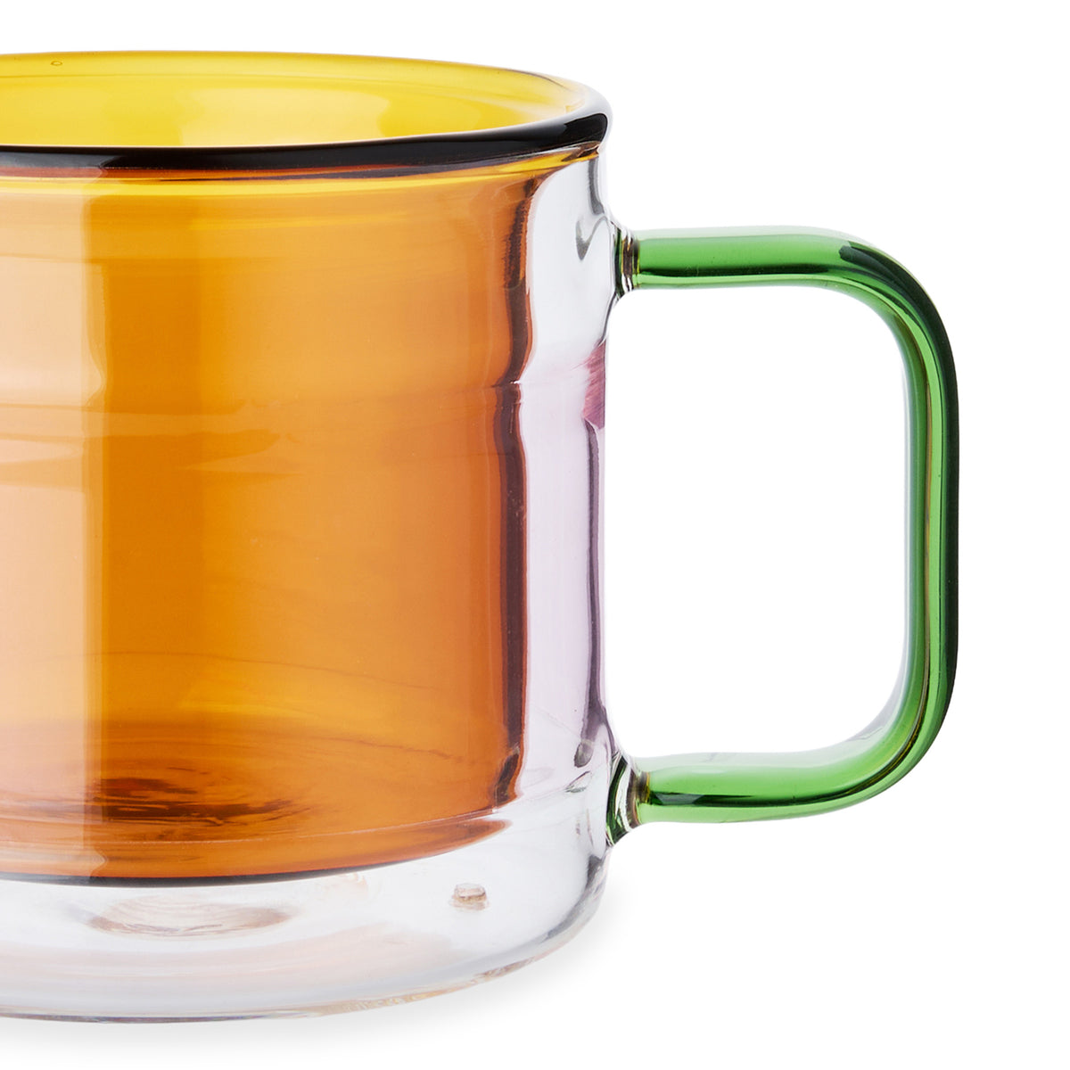 Palette Glass Coffee Cups Amber Small (Set of 2)
