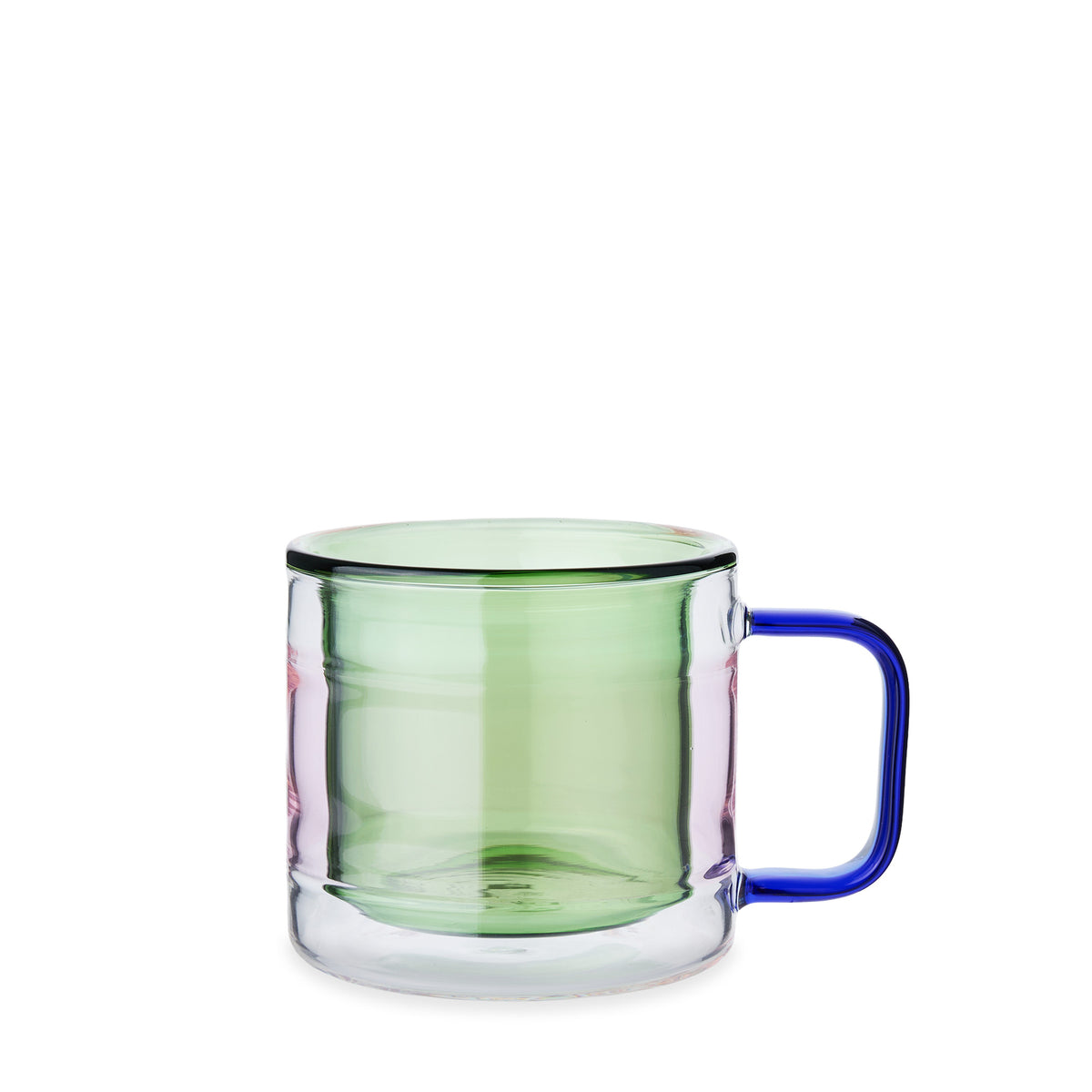 Palette Glass Coffee Cups Green Small (Set of 2)