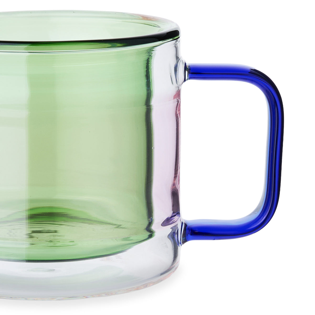Palette Glass Coffee Cups Green Small (Set of 2)