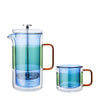 Palette Glass Cafetiére & Pair of Coffee Cups Set