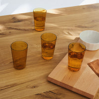 Fade Glass High Ball Amber (Set of 4)
