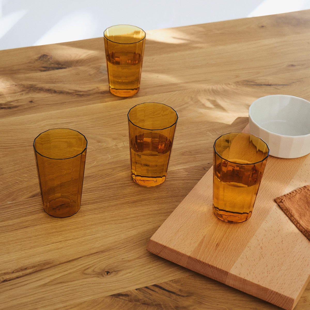 Fade Glass High Ball Amber (Set of 4)