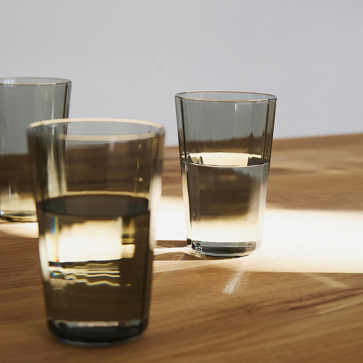 Fade Glass High Ball Smoke (Set of 4)