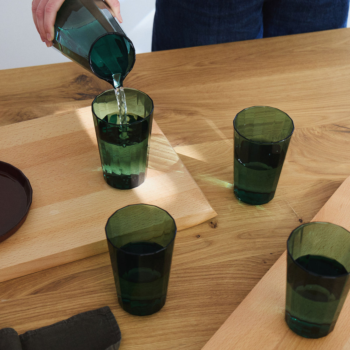 Fade Glass High Ball Petrol (Set of 4)