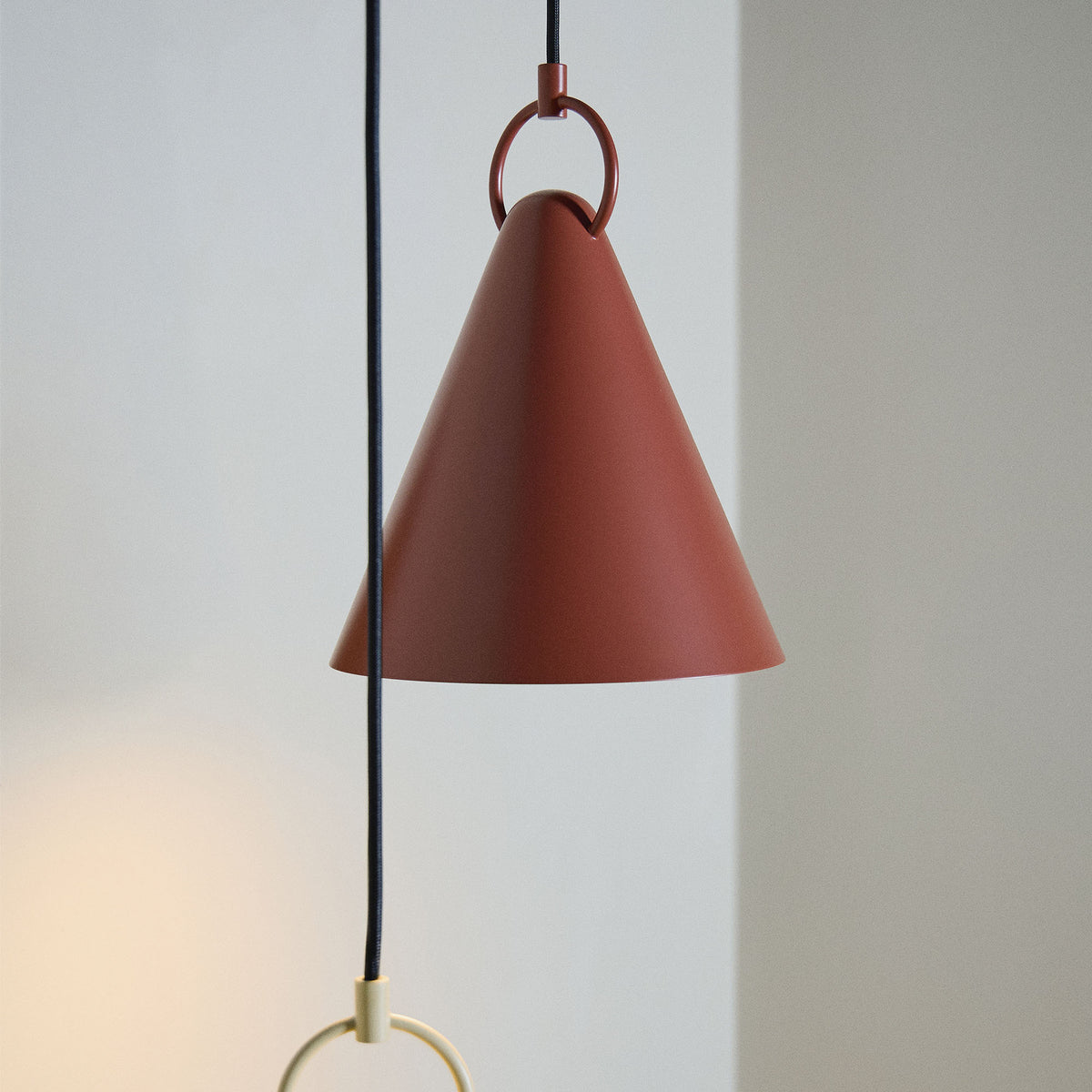 Nola Pendant Brick Red 22cm