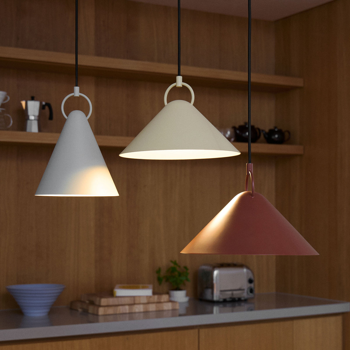 Nola Pendant Brick Red 30cm