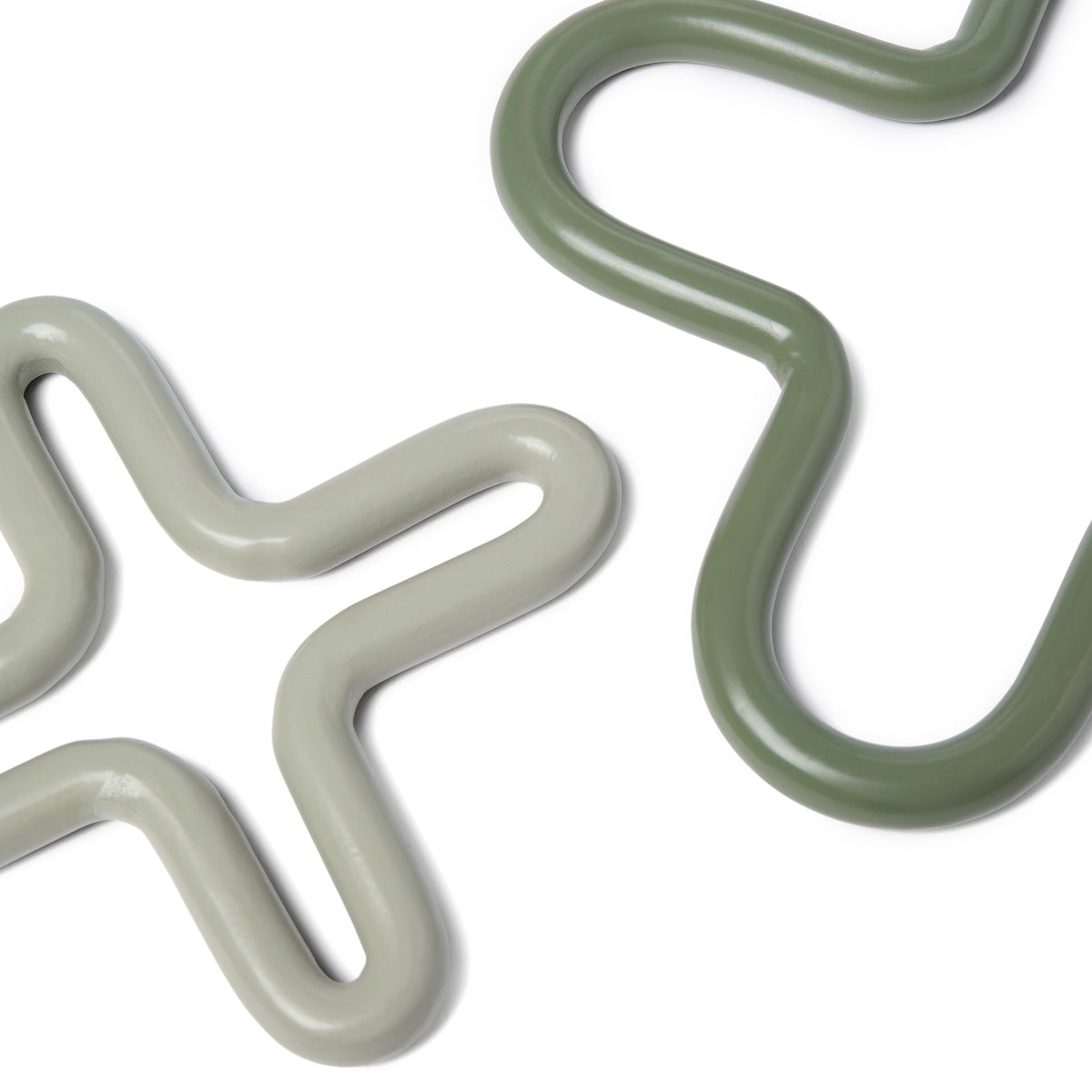 Icon Cross Nesting Trivets Green & Grey (Set of 2)