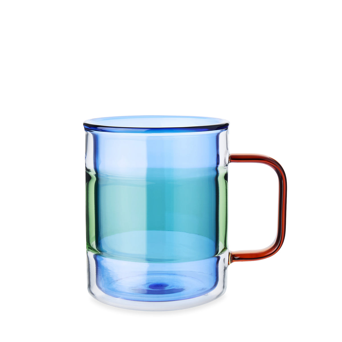 Palette Glass Coffee Mugs Blue Large (Set of 2)