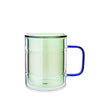 Palette Glass Coffee Mugs Green Large (Set of 2)